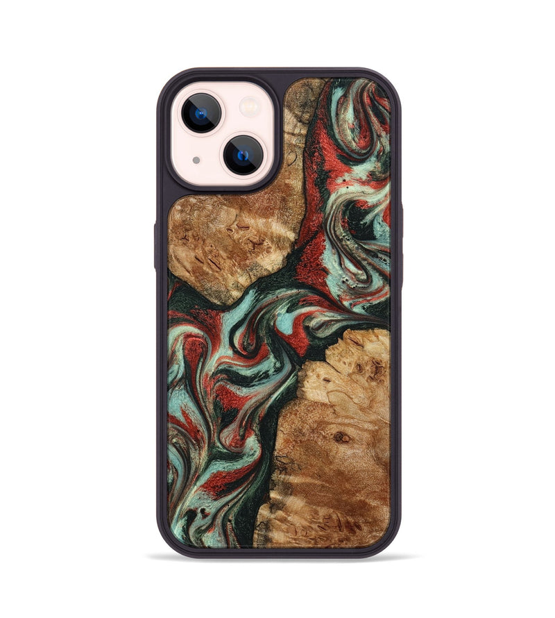 iPhone 14 Wood Phone Case - Selena (Green, 798101)