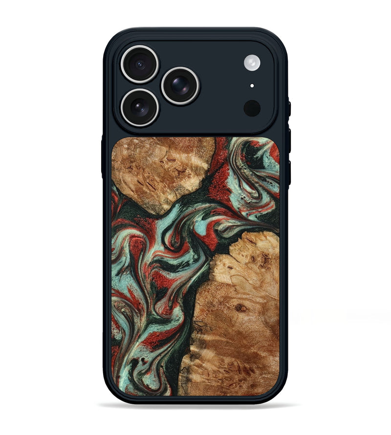 iPhone 17 Pro Max Wood Phone Case - Selena (Green, 798101)