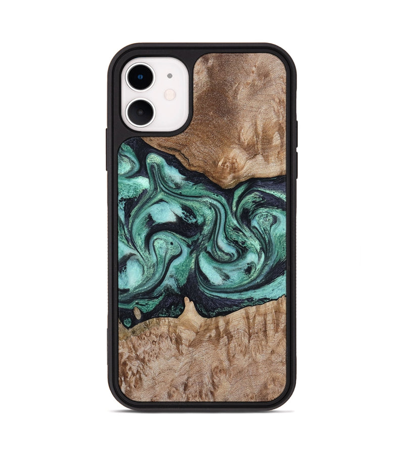 iPhone 11 Wood Phone Case - Major (Green, 798102)