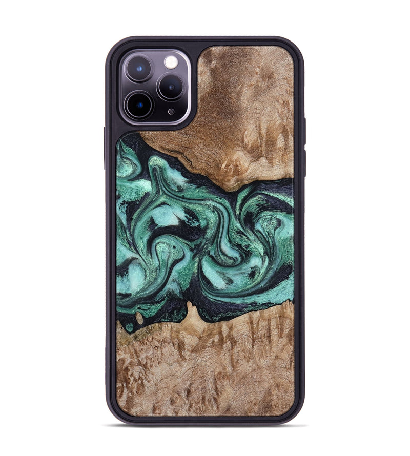 iPhone 11 Pro Max Wood Phone Case - Major (Green, 798102)
