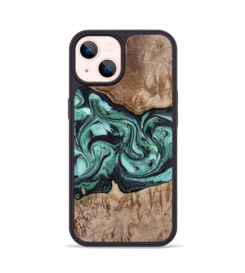 iPhone 14 Wood Phone Case - Major (Green, 798102)