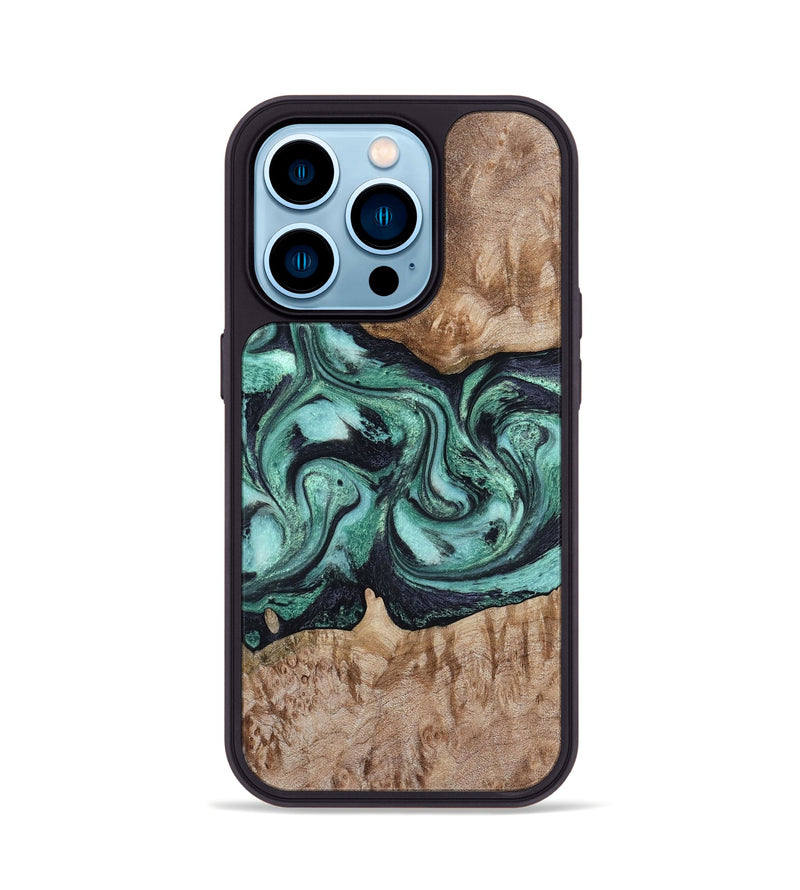 iPhone 14 Pro Wood Phone Case - Major (Green, 798102)