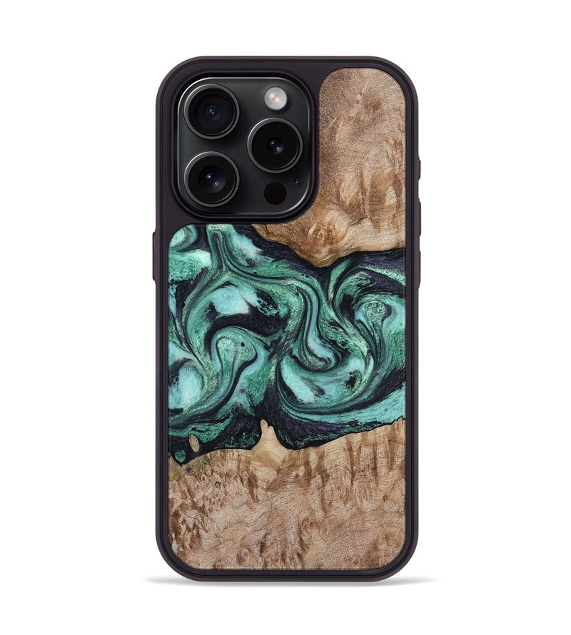 iPhone 15 Pro Wood Phone Case - Major (Green, 798102)