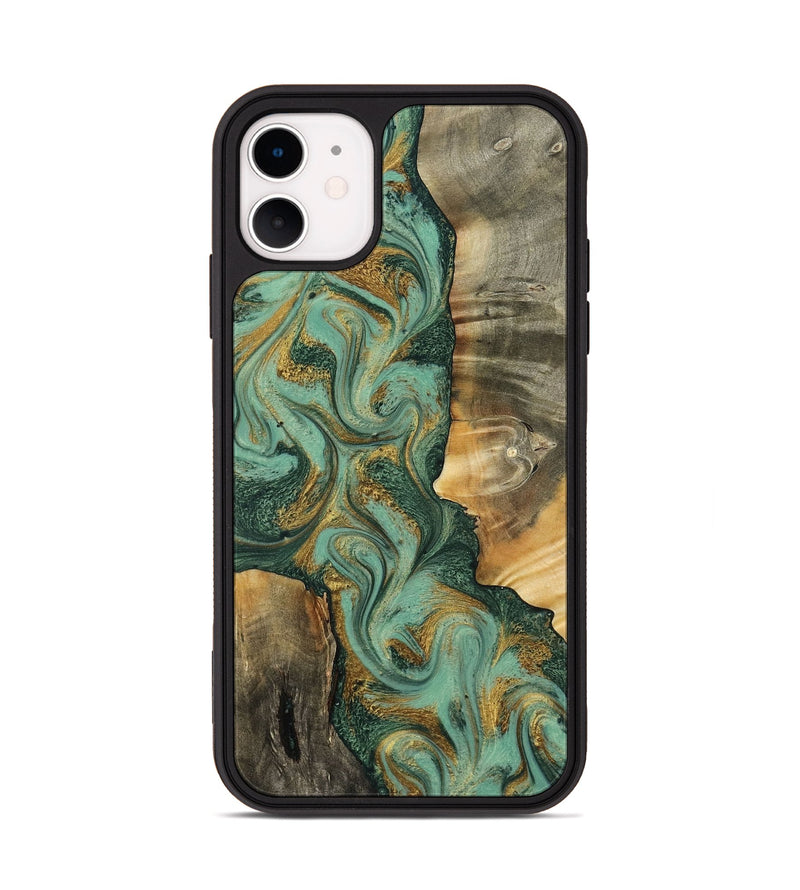 iPhone 11 Wood Phone Case - Donie (Green, 798103)