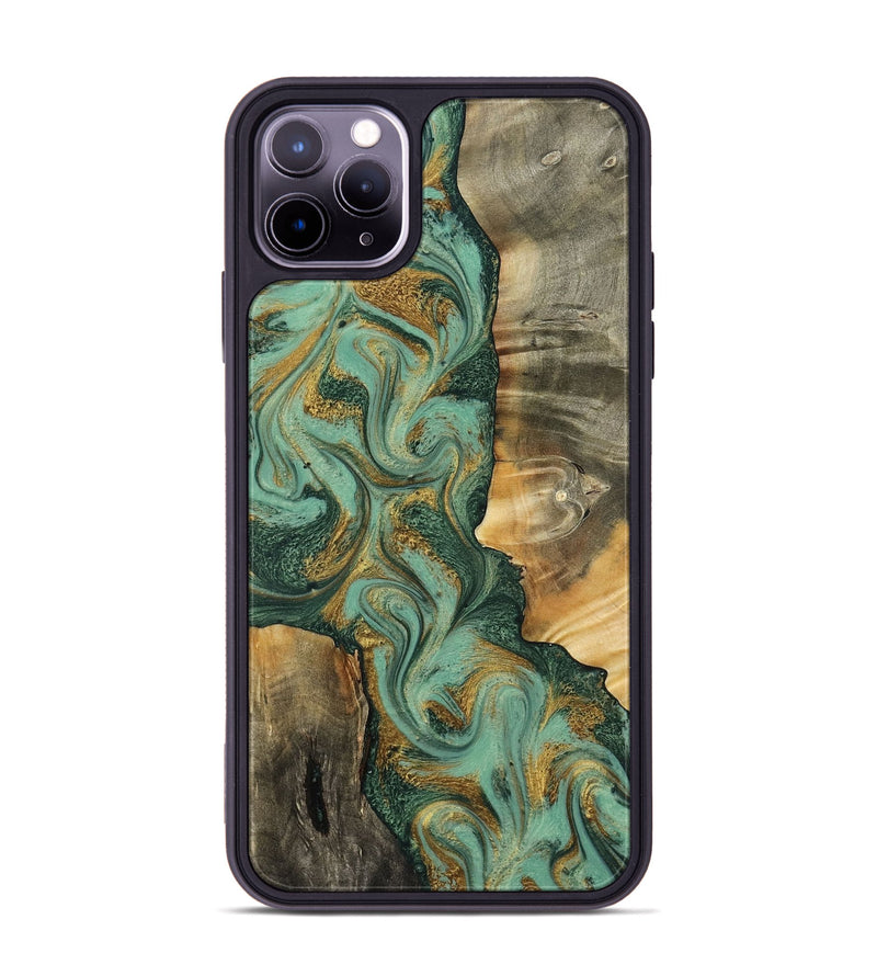 iPhone 11 Pro Max Wood Phone Case - Donie (Green, 798103)