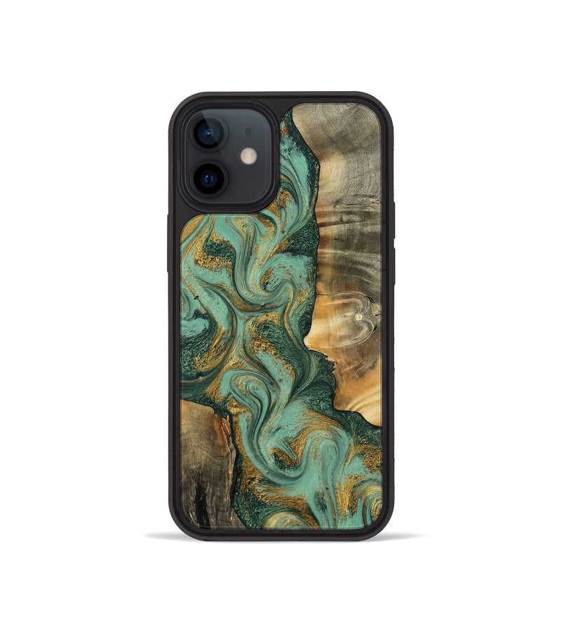 iPhone 12 mini Wood Phone Case - Donie (Green, 798103)