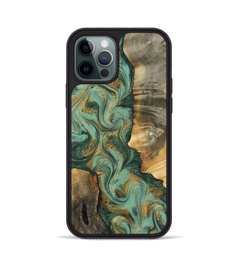 iPhone 12 Pro Wood Phone Case - Donie (Green, 798103)
