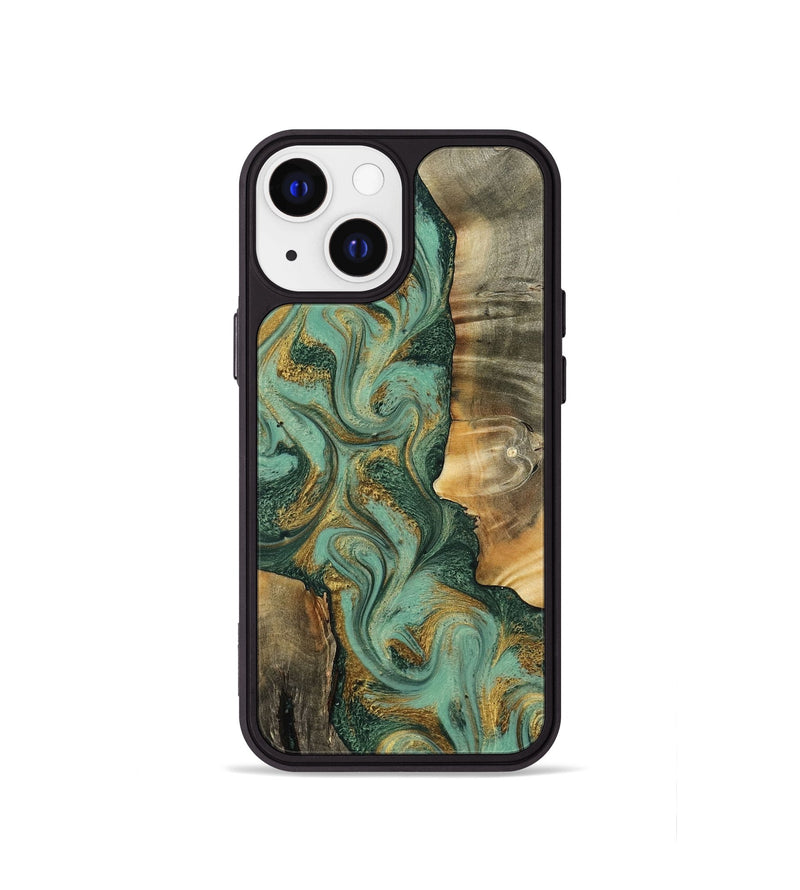 iPhone 13 mini Wood Phone Case - Donie (Green, 798103)