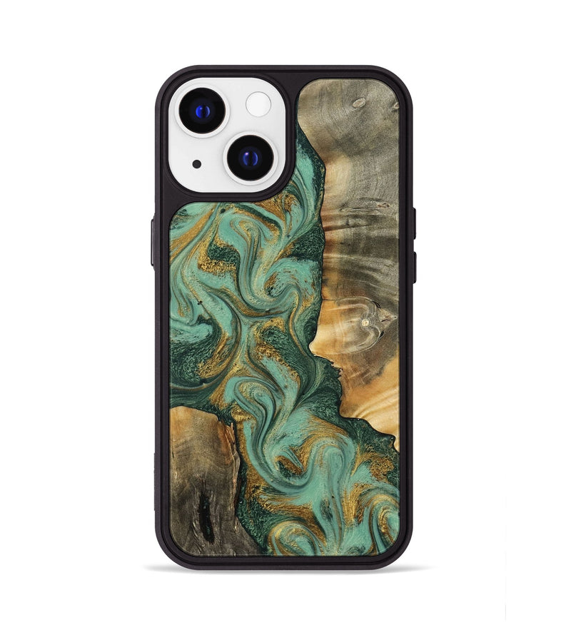 iPhone 13 Wood Phone Case - Donie (Green, 798103)