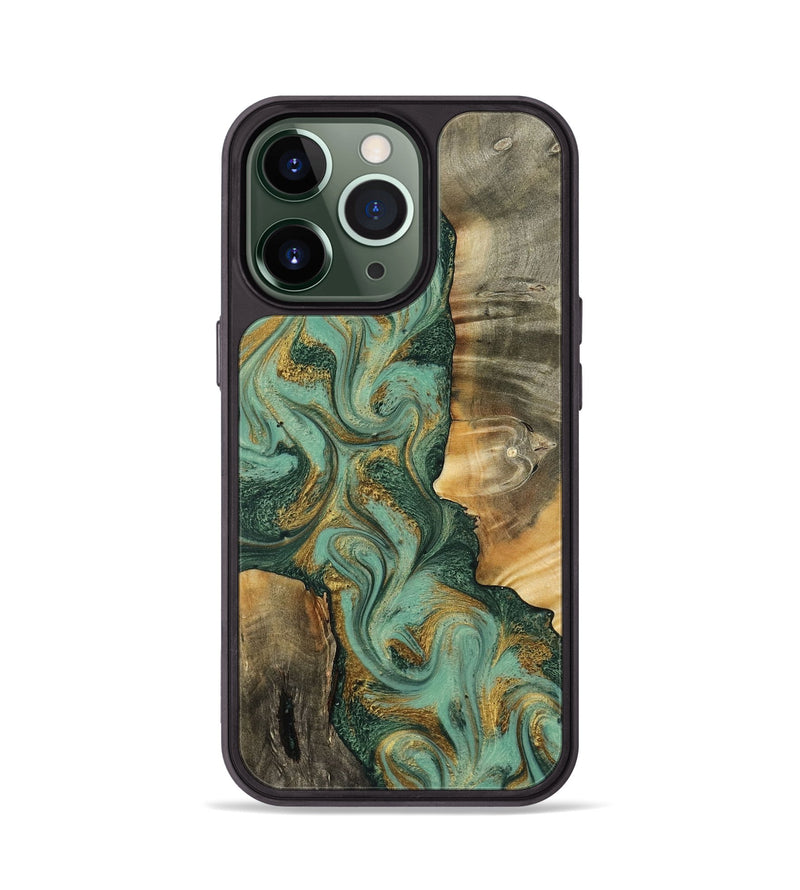 iPhone 13 Pro Wood Phone Case - Donie (Green, 798103)