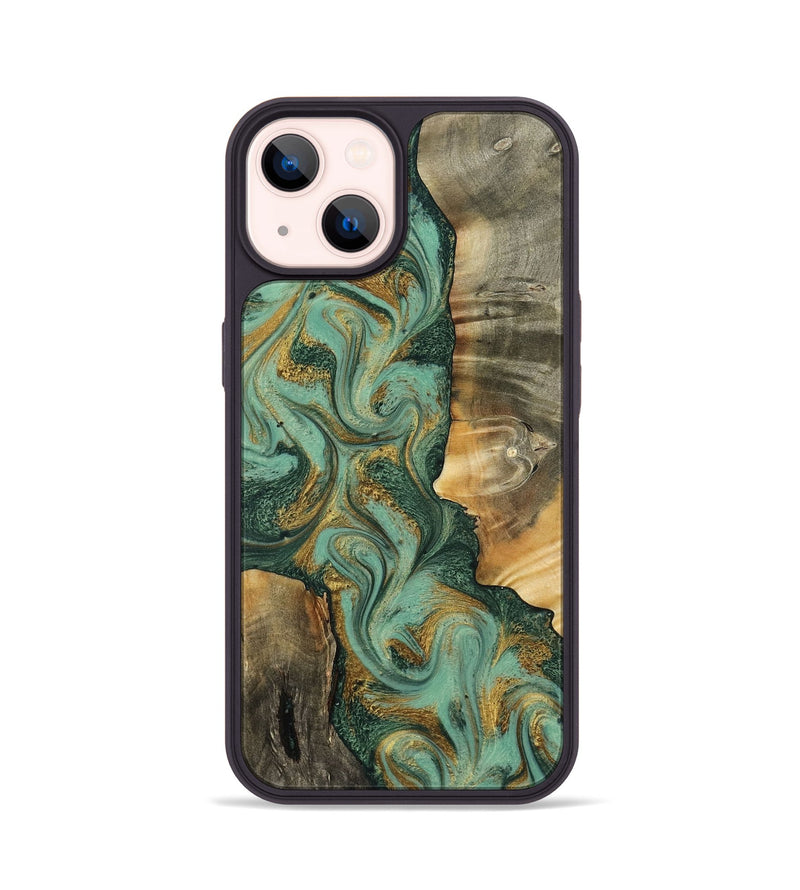 iPhone 14 Wood Phone Case - Donie (Green, 798103)