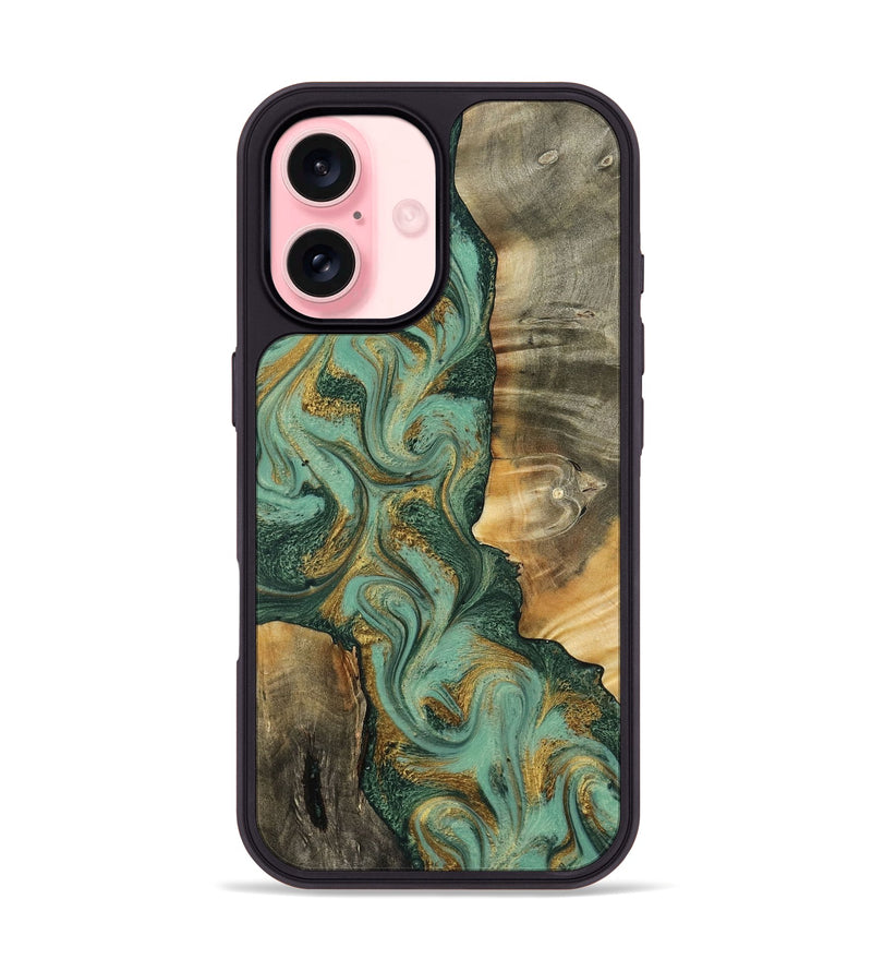 iPhone 16 Wood Phone Case - Donie (Green, 798103)