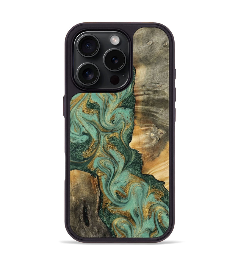 iPhone 16 Pro Wood Phone Case - Donie (Green, 798103)