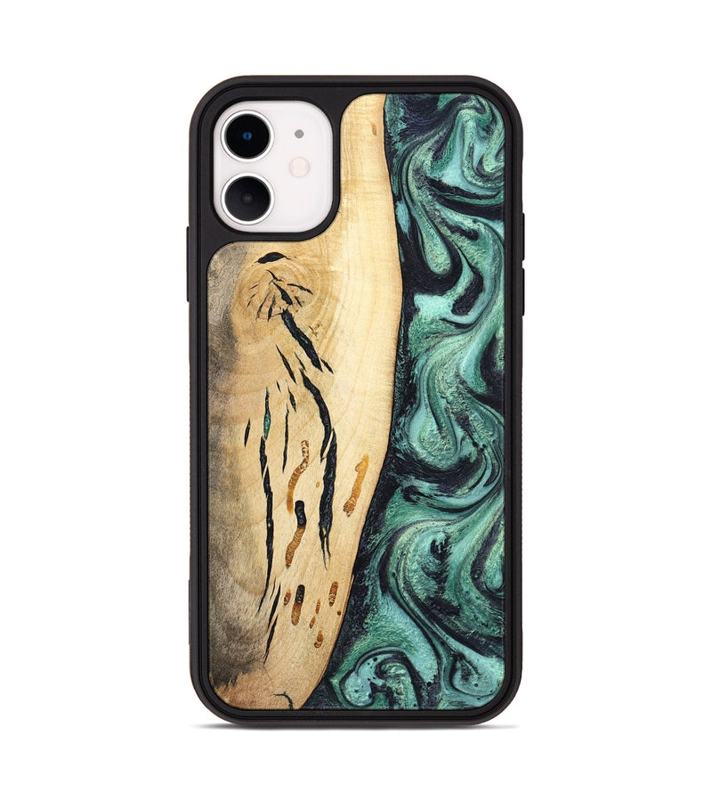 iPhone 11 Wood Phone Case - Heidi (Green, 798107)