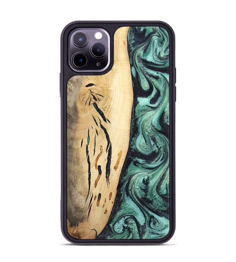 iPhone 11 Pro Max Wood Phone Case - Heidi (Green, 798107)