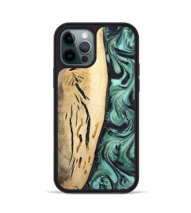 iPhone 12 Pro Wood Phone Case - Heidi (Green, 798107)