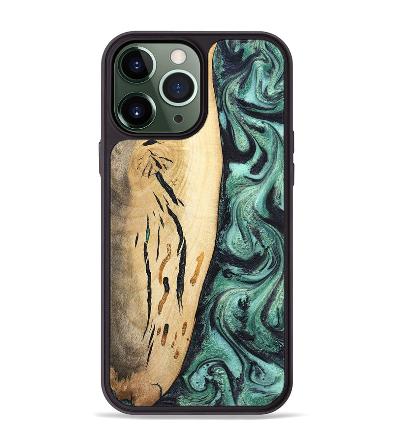 iPhone 13 Pro Max Wood Phone Case - Heidi (Green, 798107)