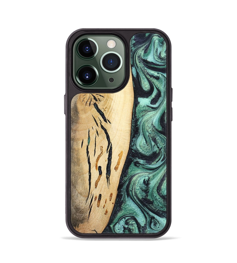iPhone 13 Pro Wood Phone Case - Heidi (Green, 798107)