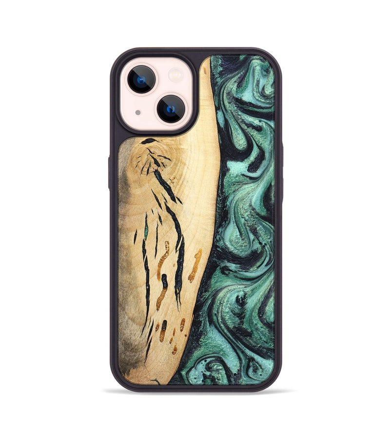 iPhone 14 Wood Phone Case - Heidi (Green, 798107)