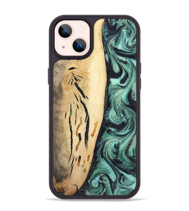 iPhone 14 Plus Wood Phone Case - Heidi (Green, 798107)