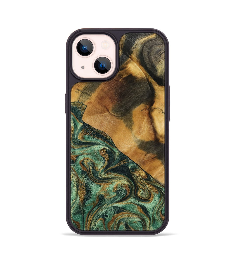 iPhone 14 Wood Phone Case - Briggs (Green, 798108)