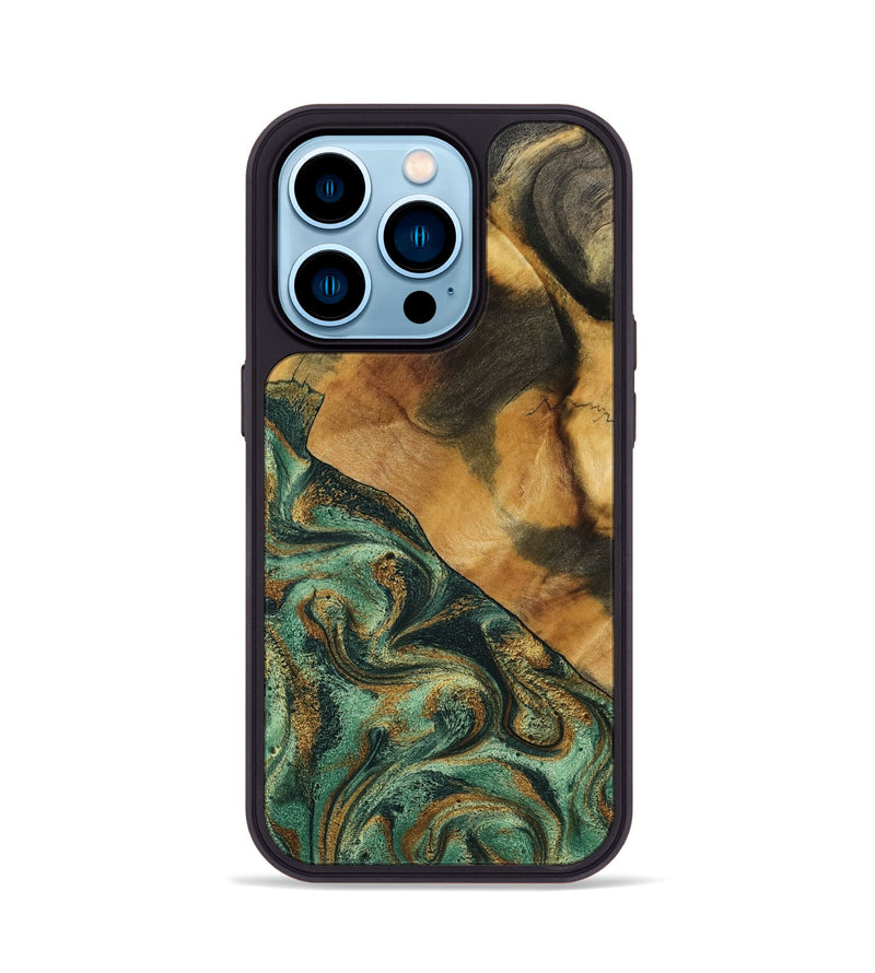 iPhone 14 Pro Wood Phone Case - Briggs (Green, 798108)