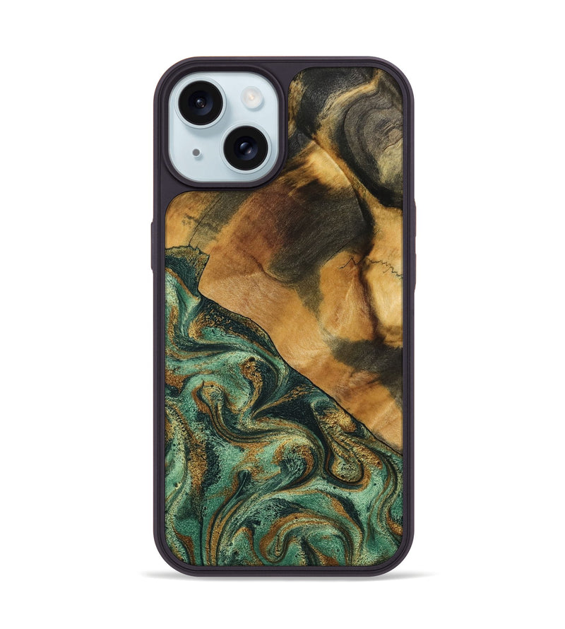 iPhone 15 Wood Phone Case - Briggs (Green, 798108)