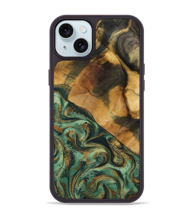 iPhone 15 Plus Wood Phone Case - Briggs (Green, 798108)