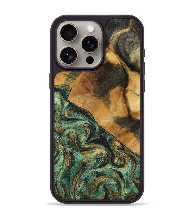 iPhone 15 Pro Max Wood Phone Case - Briggs (Green, 798108)