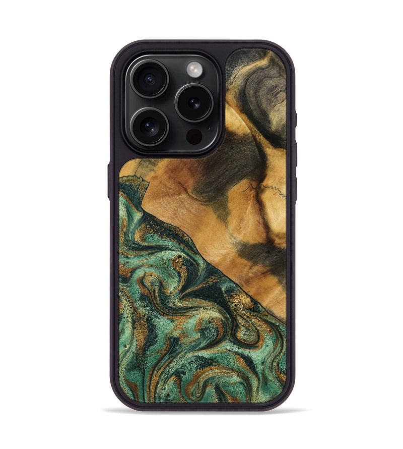 iPhone 15 Pro Wood Phone Case - Briggs (Green, 798108)