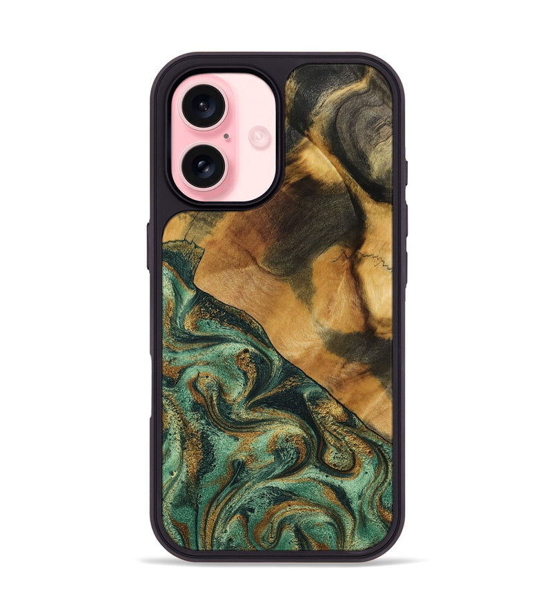 iPhone 16 Wood Phone Case - Briggs (Green, 798108)