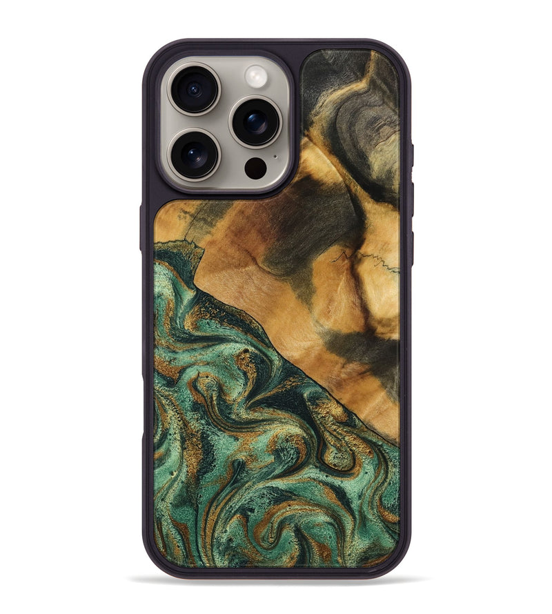 iPhone 16 Pro Max Wood Phone Case - Briggs (Green, 798108)