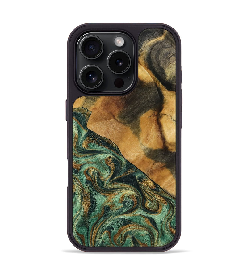iPhone 16 Pro Wood Phone Case - Briggs (Green, 798108)