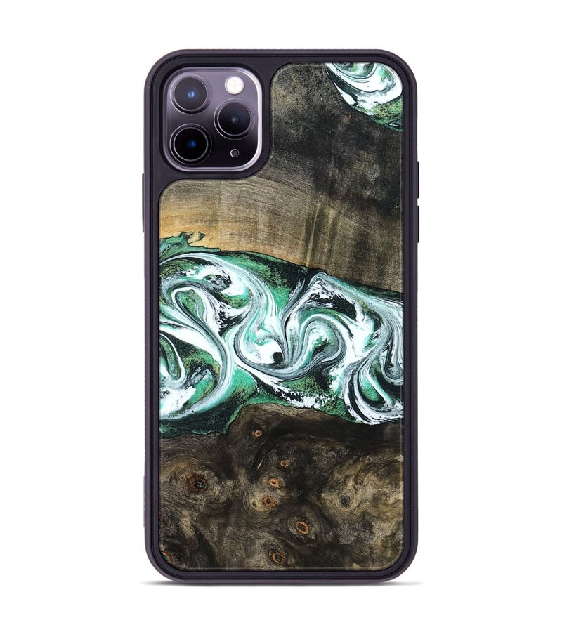 iPhone 11 Pro Max Wood Phone Case - Justus (Green, 798109)