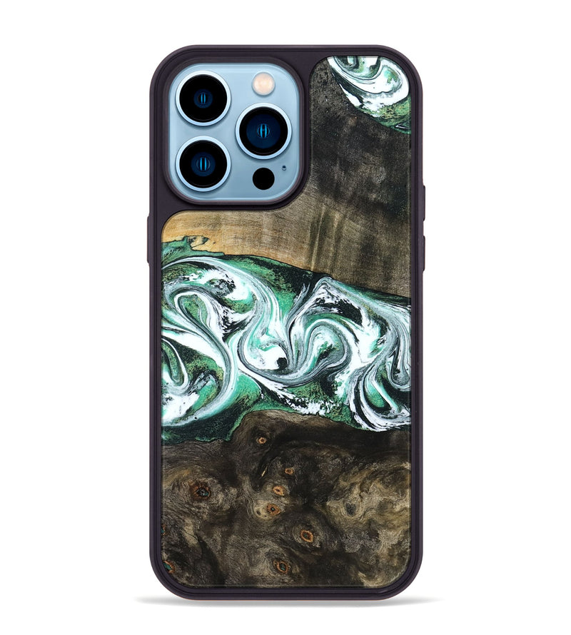 iPhone 14 Pro Max Wood Phone Case - Justus (Green, 798109)