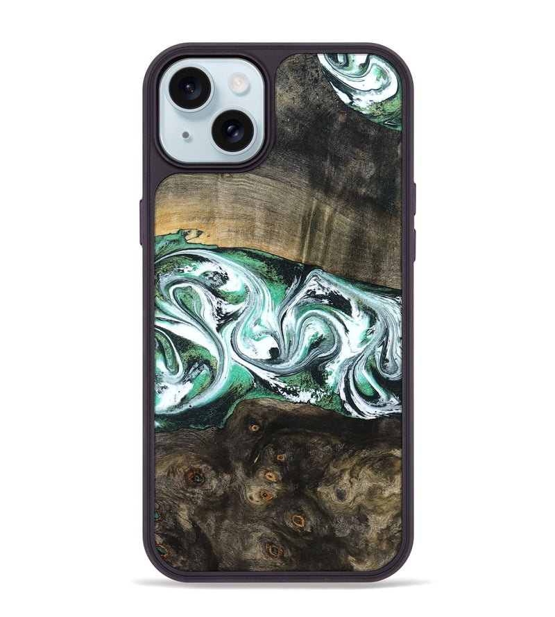 iPhone 15 Plus Wood Phone Case - Justus (Green, 798109)