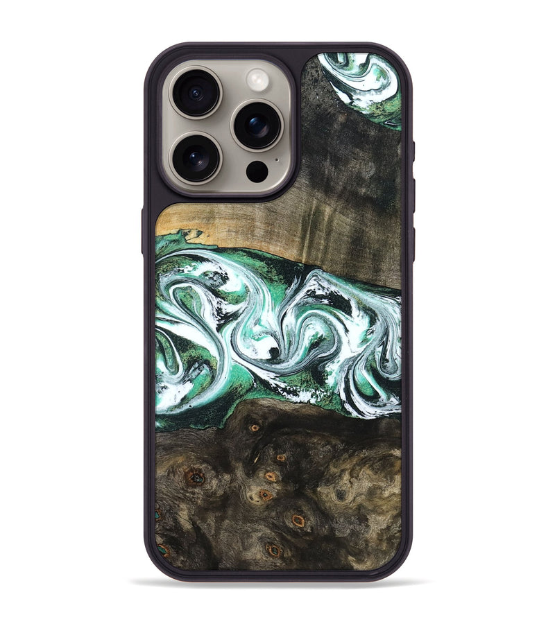 iPhone 15 Pro Max Wood Phone Case - Justus (Green, 798109)