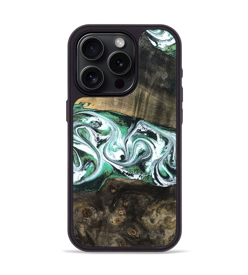 iPhone 15 Pro Wood Phone Case - Justus (Green, 798109)