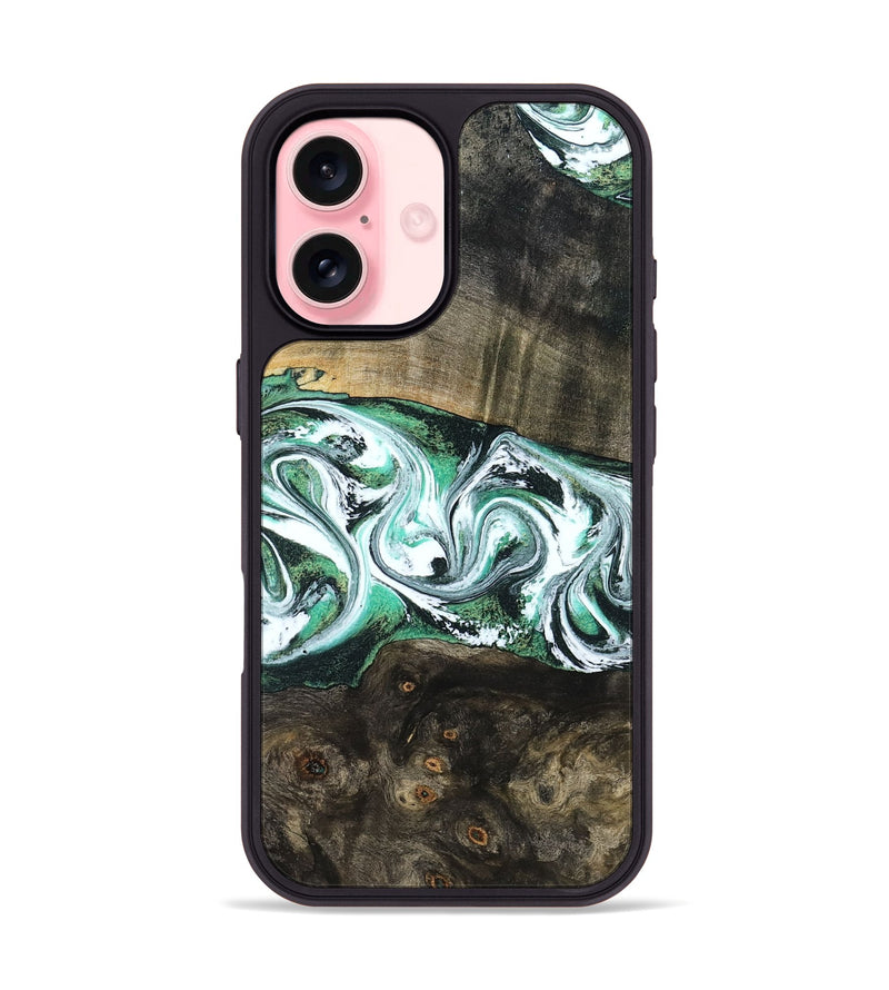iPhone 16 Wood Phone Case - Justus (Green, 798109)