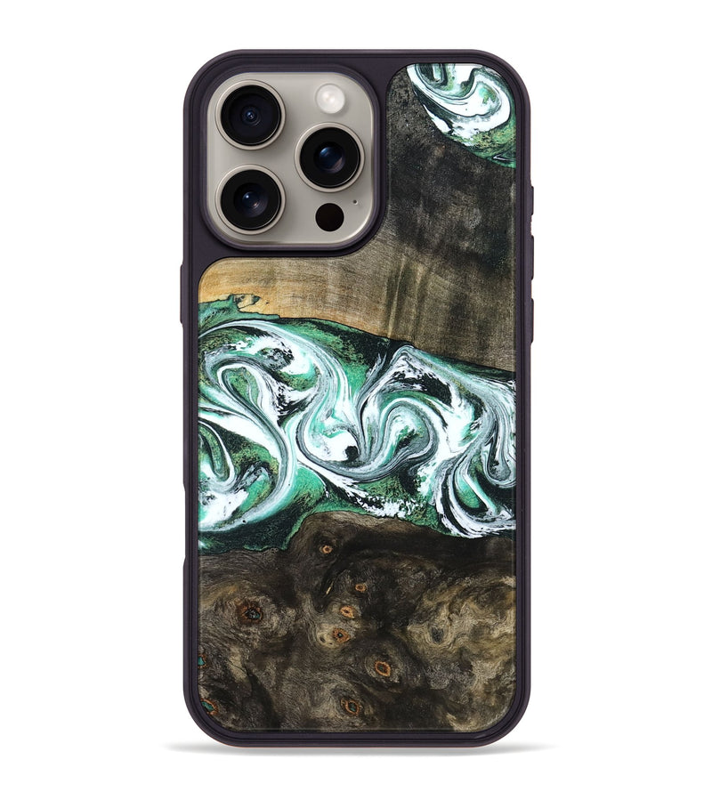 iPhone 16 Pro Max Wood Phone Case - Justus (Green, 798109)