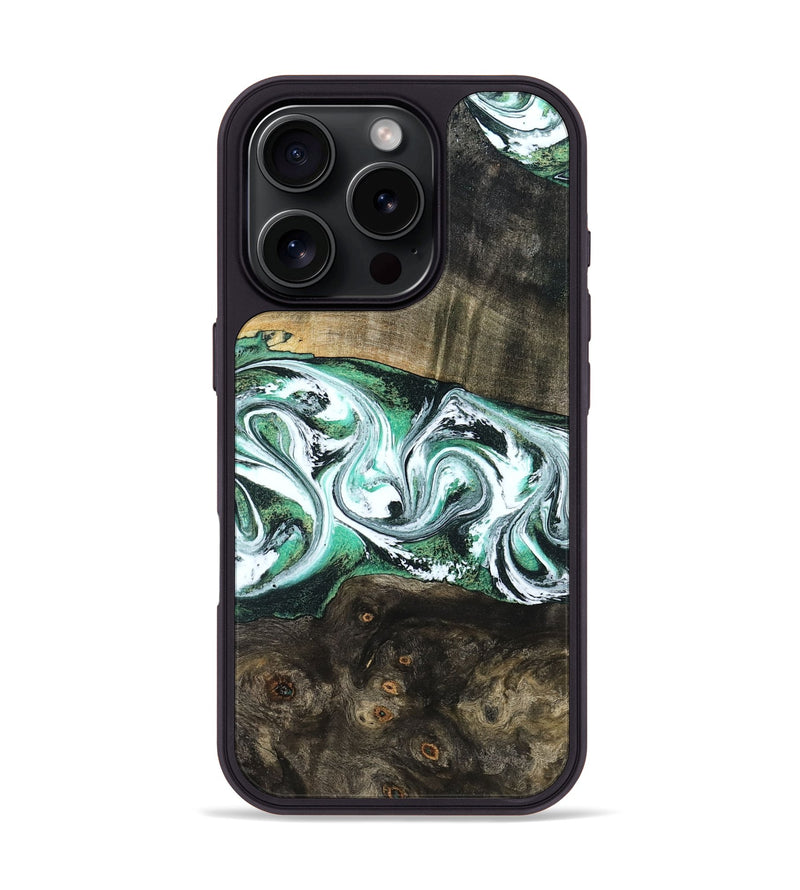 iPhone 16 Pro Wood Phone Case - Justus (Green, 798109)