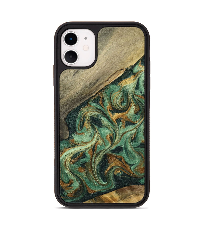 iPhone 11 Wood Phone Case - Gay (Green, 798110)