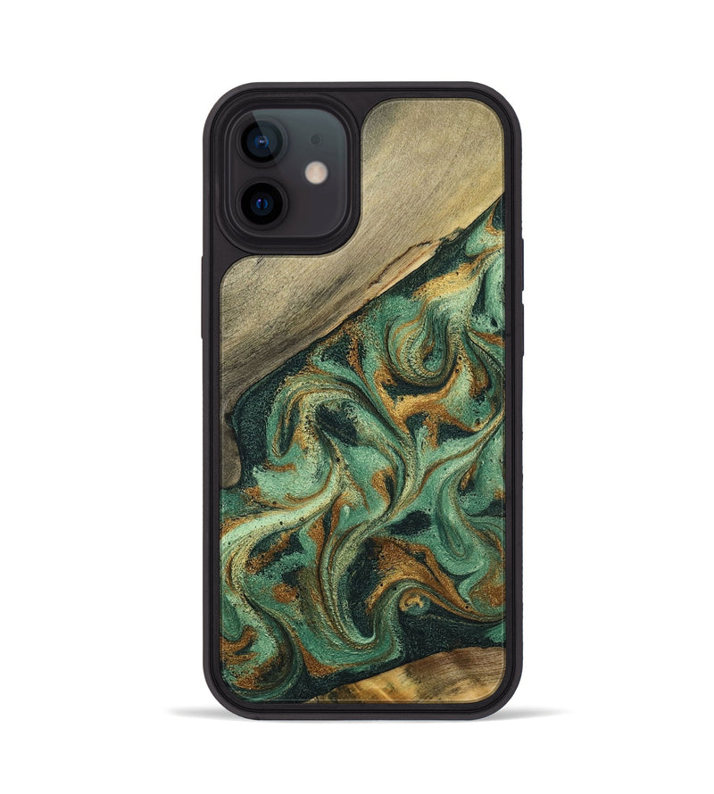 iPhone 12 Wood Phone Case - Gay (Green, 798110)