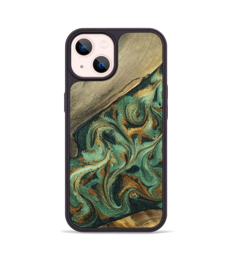 iPhone 14 Wood Phone Case - Gay (Green, 798110)