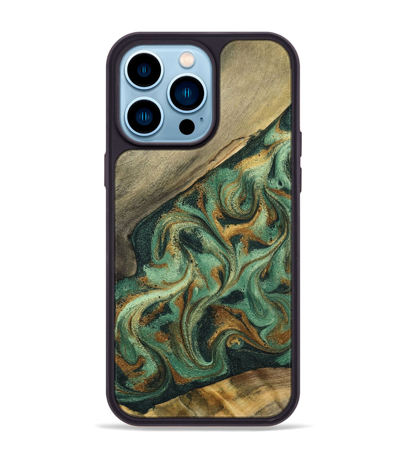 iPhone 14 Pro Max Wood Phone Case - Gay (Green, 798110)