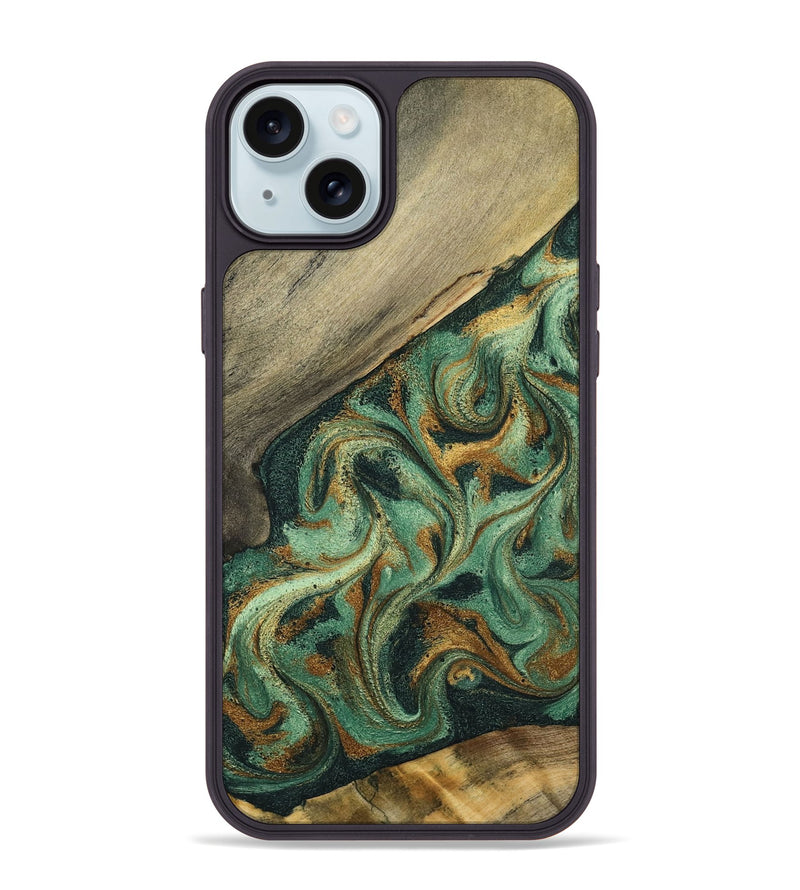 iPhone 15 Plus Wood Phone Case - Gay (Green, 798110)