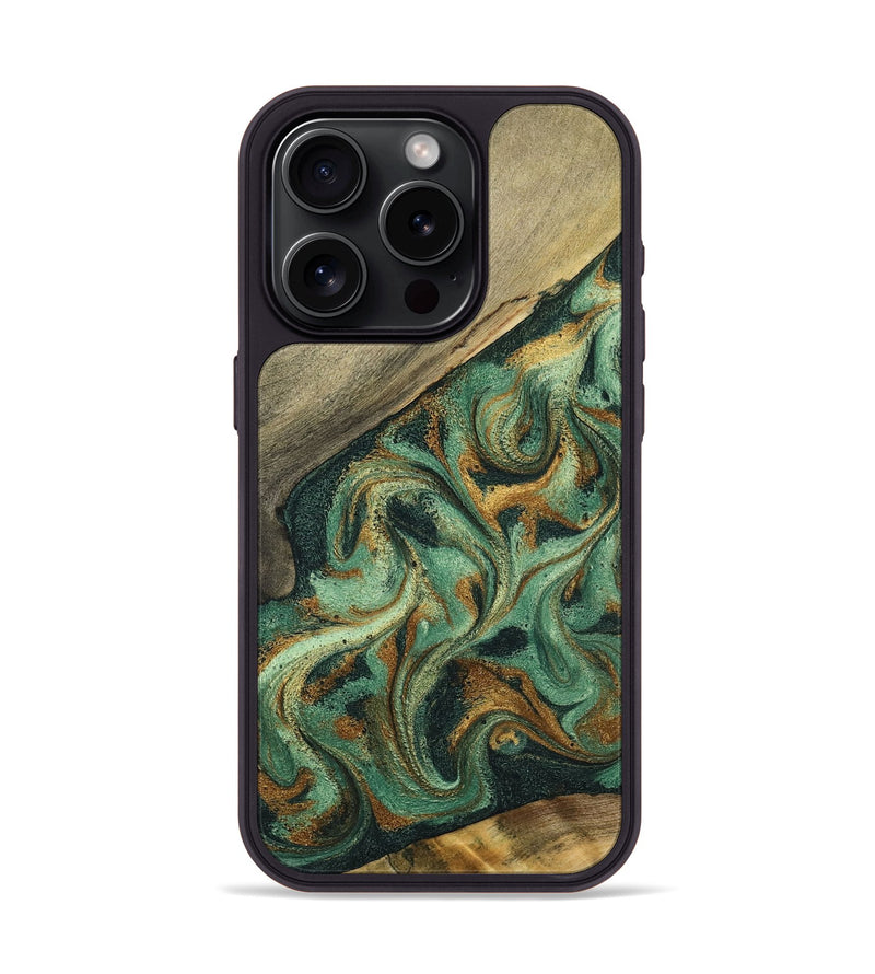 iPhone 15 Pro Wood Phone Case - Gay (Green, 798110)