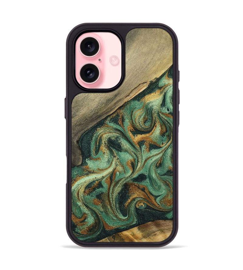 iPhone 16 Wood Phone Case - Gay (Green, 798110)