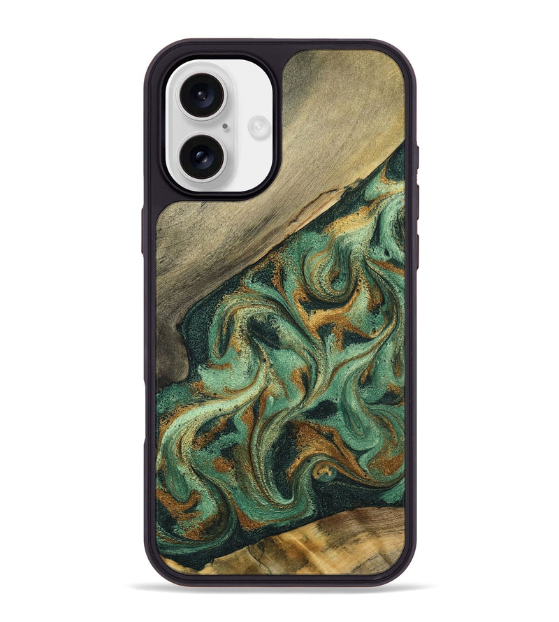 iPhone 16 Plus Wood Phone Case - Gay (Green, 798110)