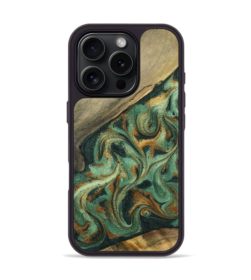 iPhone 16 Pro Wood Phone Case - Gay (Green, 798110)